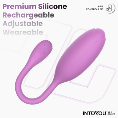 INTOYOU APP SERIES Logan Vibrating Egg with APP Silicone Unibody Purple