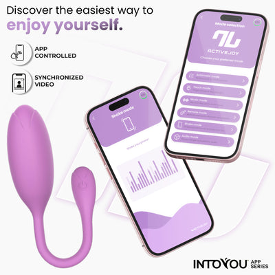INTOYOU APP SERIES Logan Vibrating Egg with APP Silicone Unibody Purple