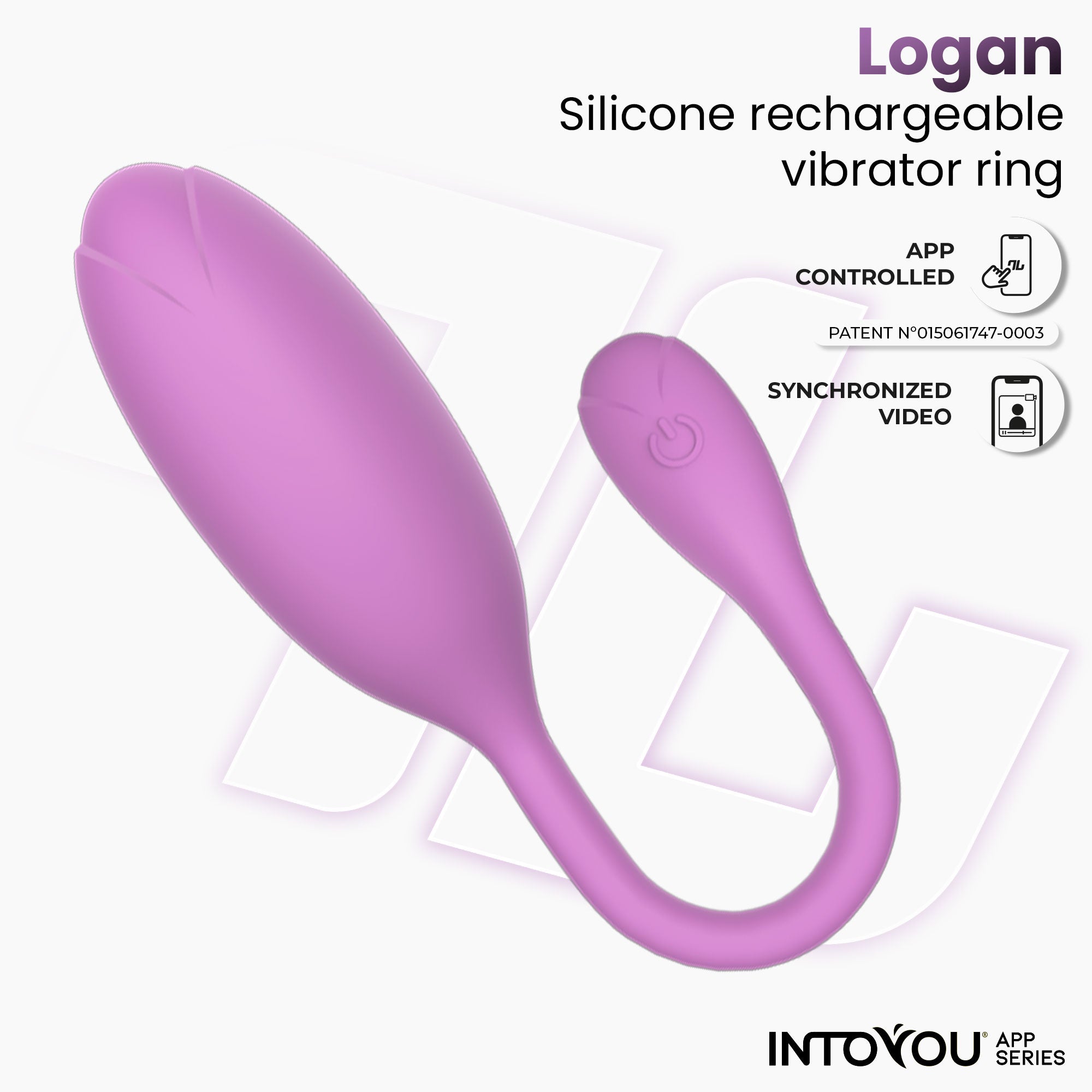 INTOYOU APP SERIES Logan Vibrating Egg with APP Silicone Unibody Purple