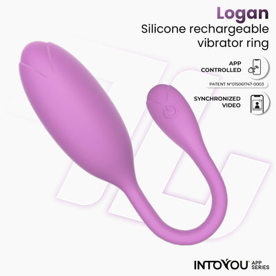 INTOYOU APP SERIES Logan Vibrating Egg with APP Silicone Unibody Purple