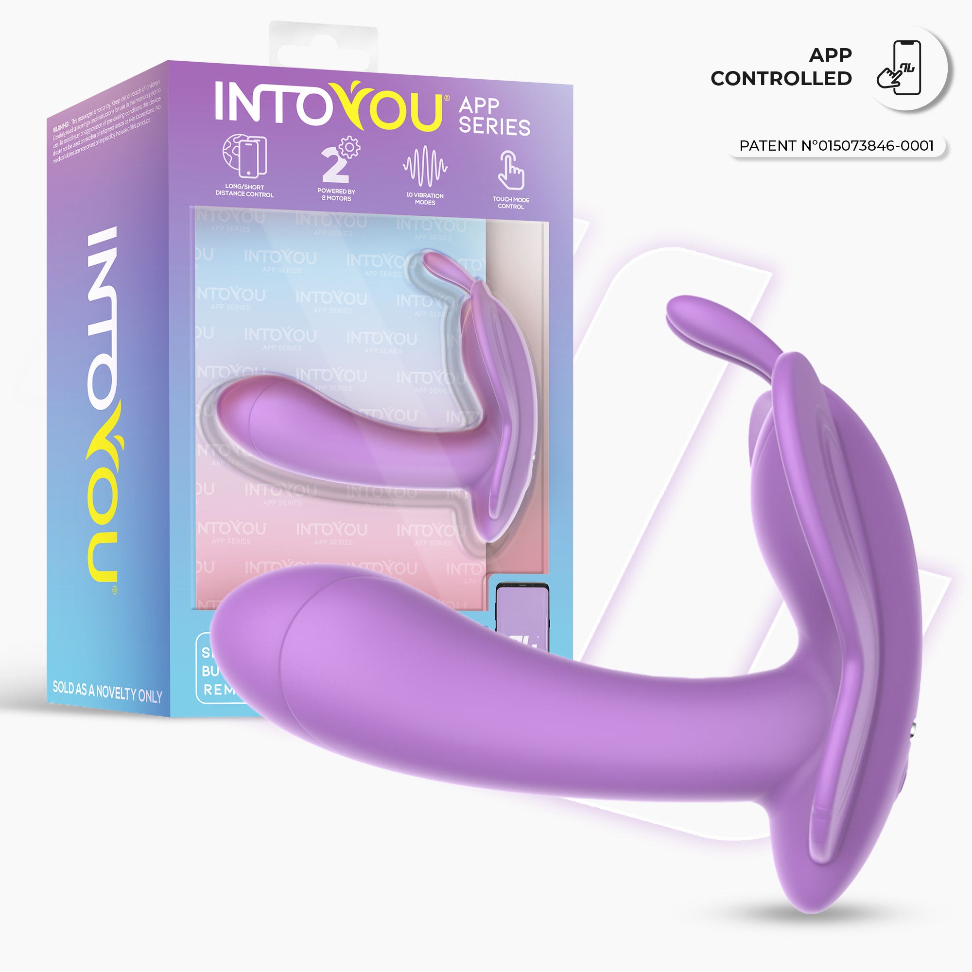 INTOYOU APP SERIES Wingy Butterfly Stimulator with App Lavender