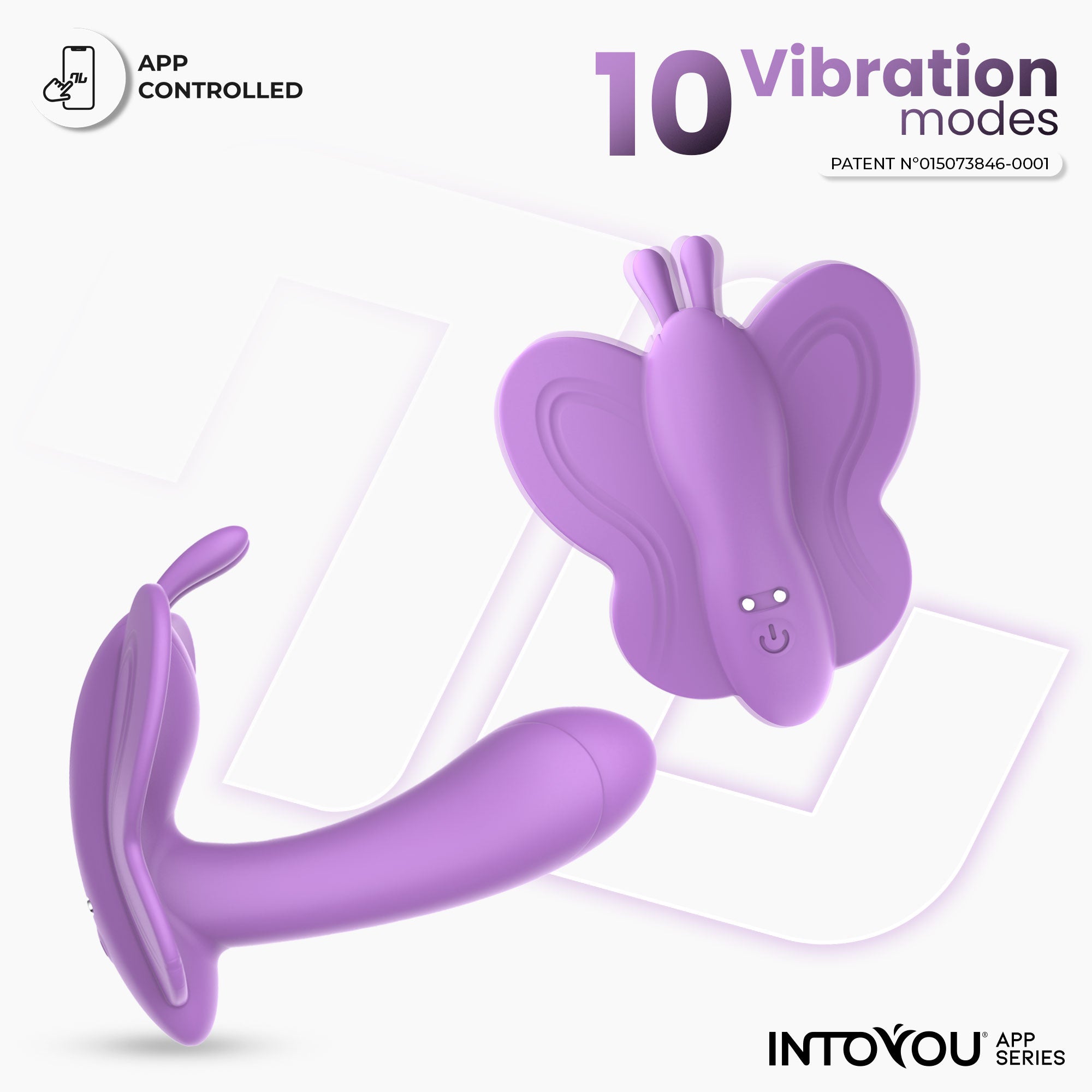 INTOYOU APP SERIES Wingy Butterfly Stimulator with App Lavender