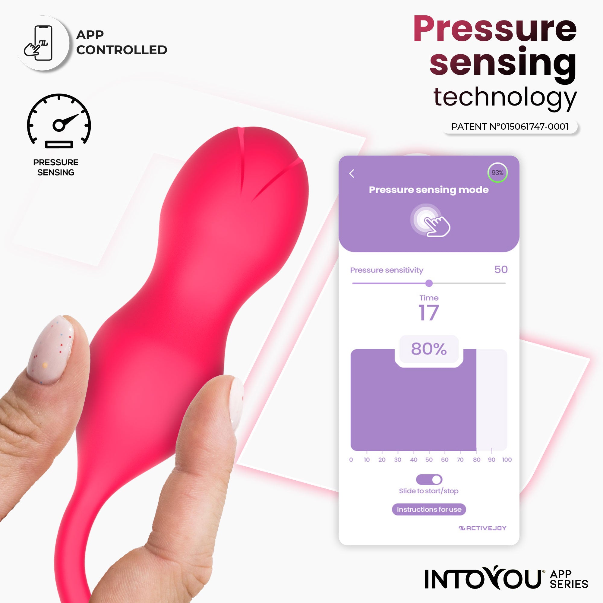 INTOYOU APP SERIES Kyra Pelvic Floor Trainer with Pressure Sensor and App