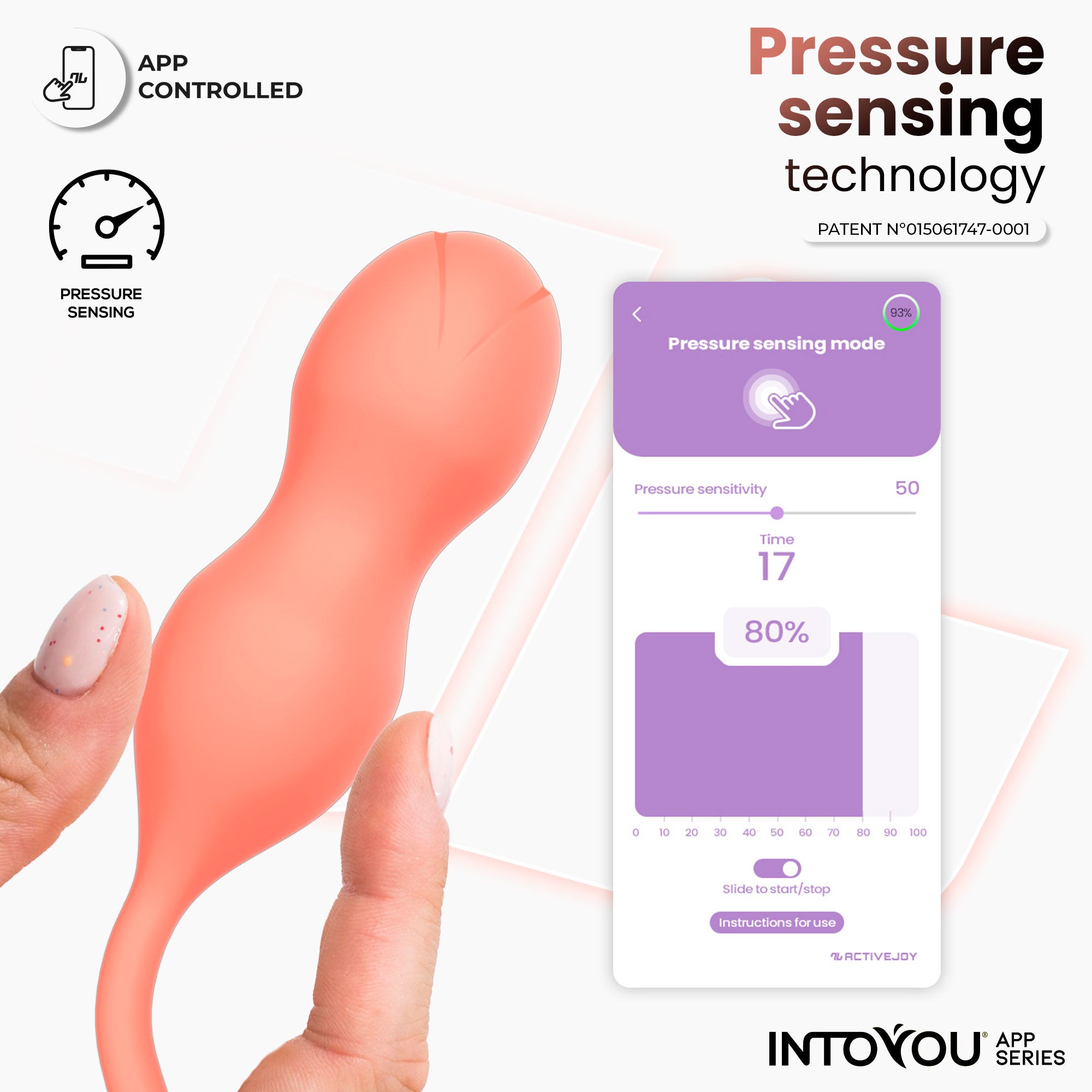 INTOYOU APP SERIES Kyra Pelvic Floor Trainer with Pressure Sensor and APP