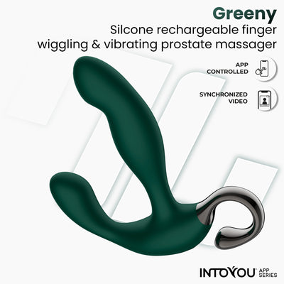Greeny Masajeador Prostático con Finger Wiggling y App